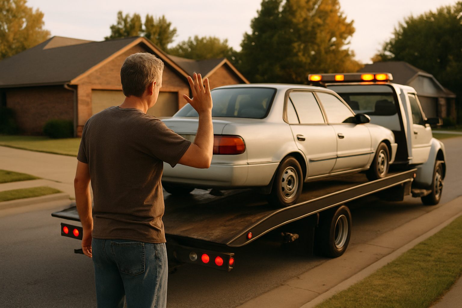 Vehicle donation moment in Oklahoma